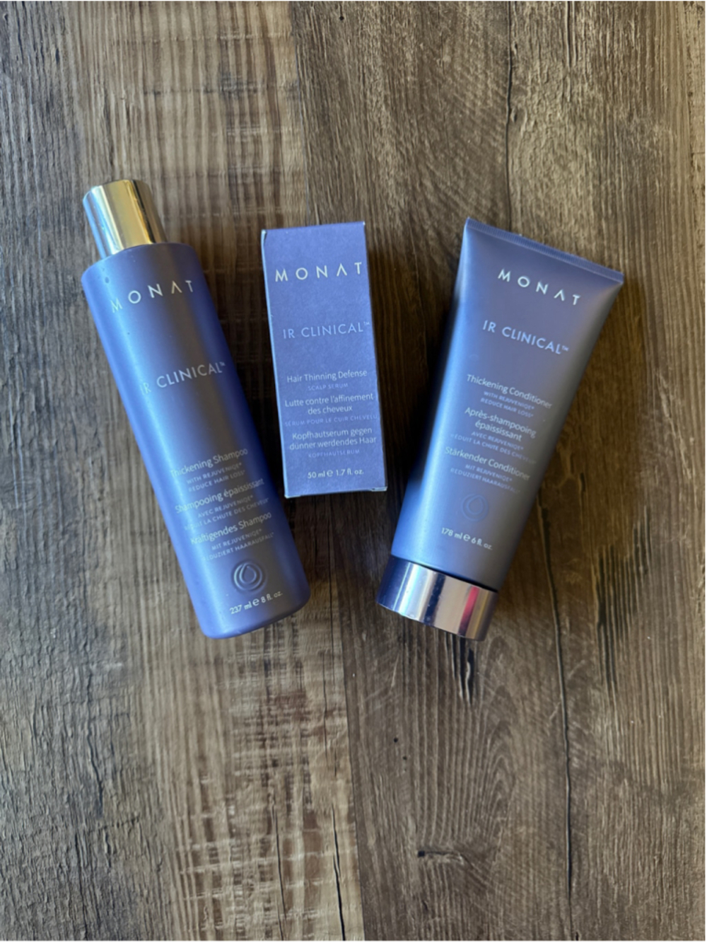 NWOT MONAT IR Clinical 3 Piece Hair Thickening Bundle Shampoo Conditioner Scalp
